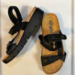 Alegria Black Strap Sandals